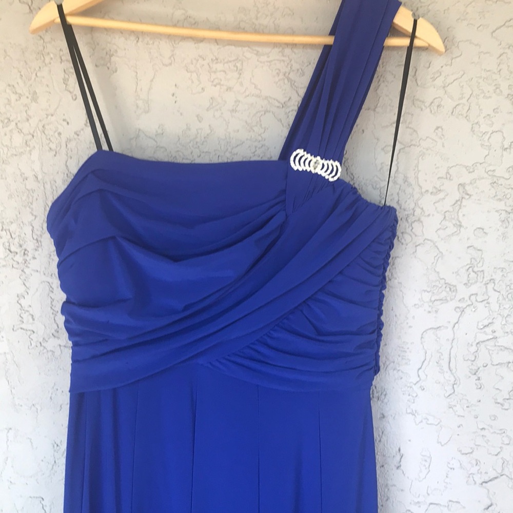 Bright blue long dress